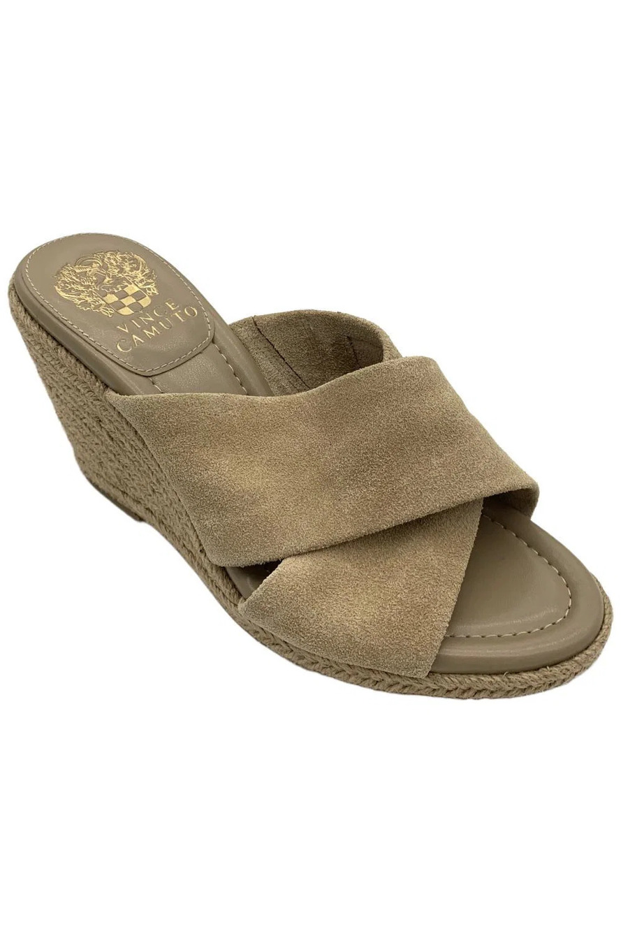 Vince Camuto Women's Fisella X Band Wedge Sandal Tortilla - Medium